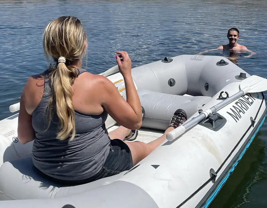 Jen Lenz enjoying time on a North Idaho lake