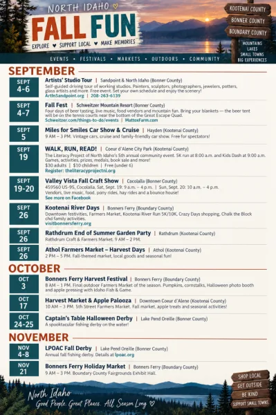 Fall Festivities to do in North Idaho