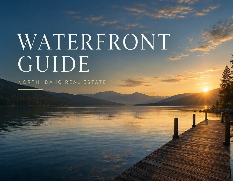 Private dock extending into the clear water of Lake Pend Oreille in North Idaho