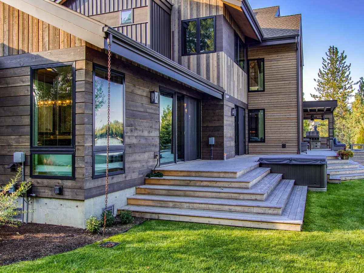 Luxury North Idaho estate surrounded by evergreen forest