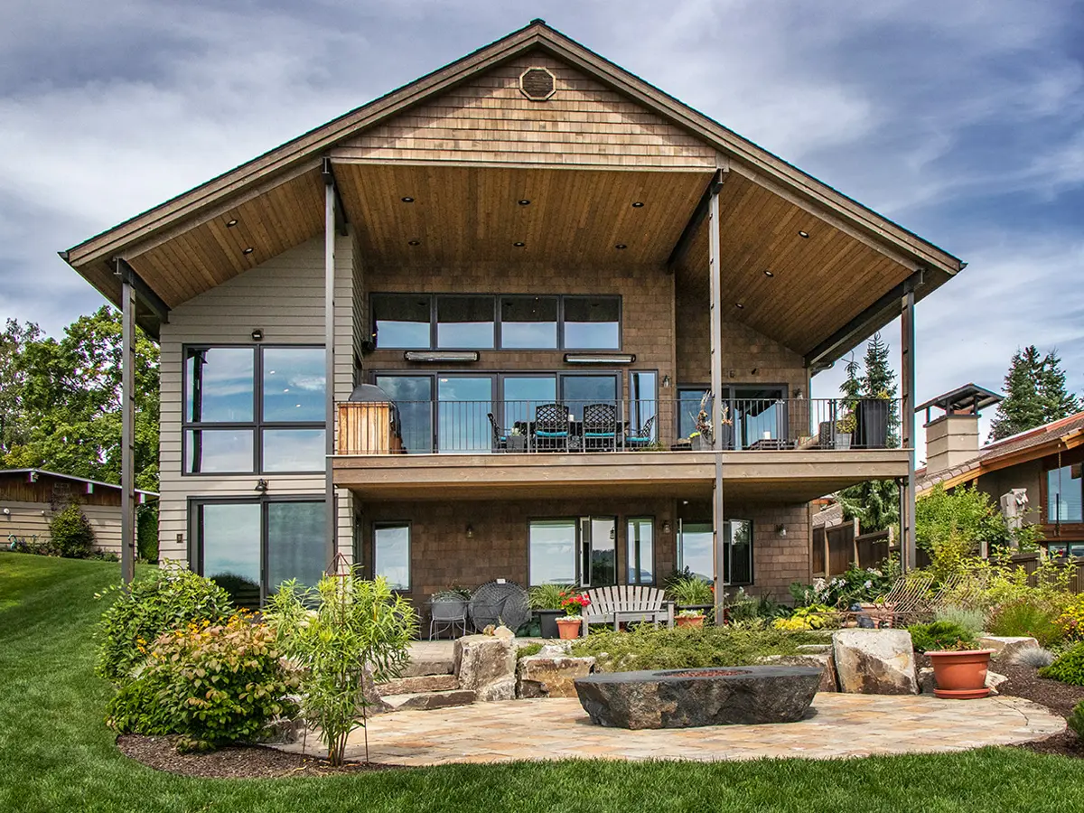 North Idaho lake life with dock and mountain backdrop