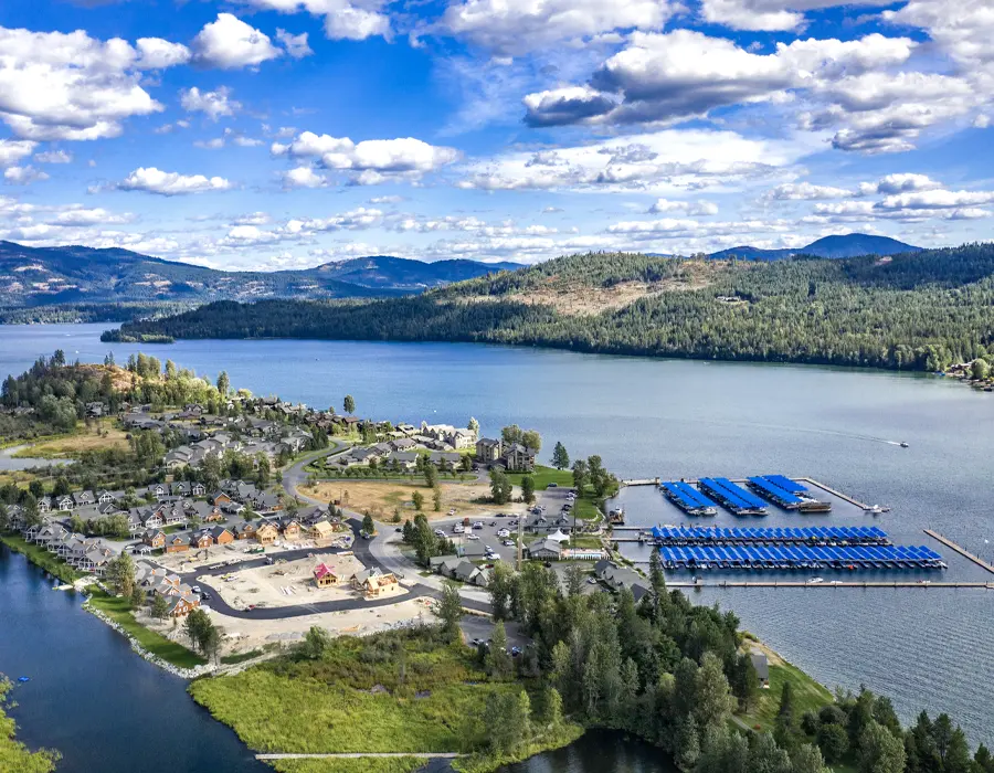 Lake Pend Oreille bay scenery near Dover, Idaho